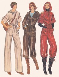 9564 VOGUE LOOSE BLOUSON ZIPPY DRAWSTRING  WAIST  JUMPSUIT, HOOD PATTERN 14